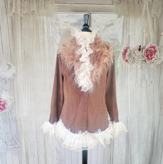 Boho Ruffle Tie Dye Top