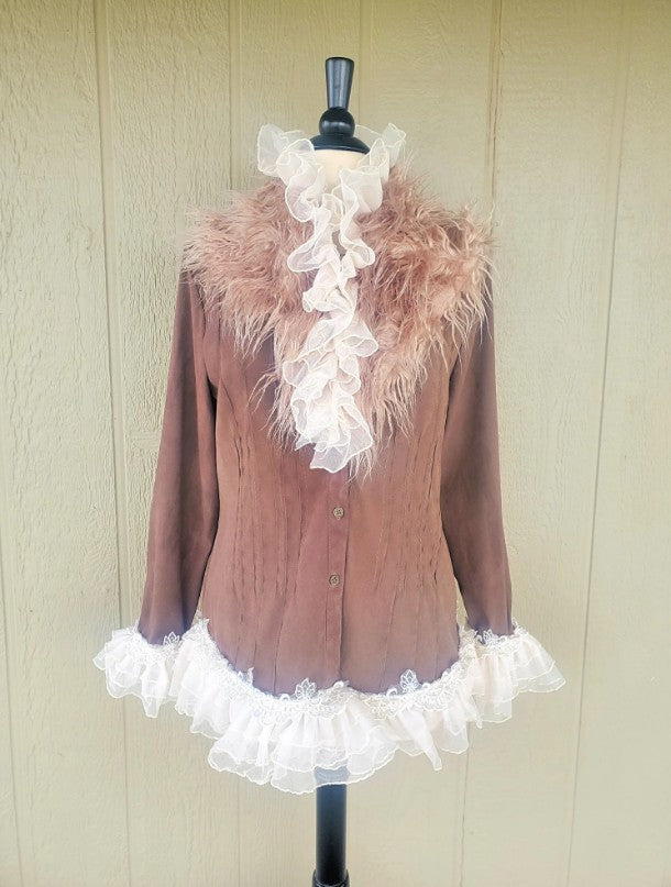 Boho Ruffle Tie Dye Top