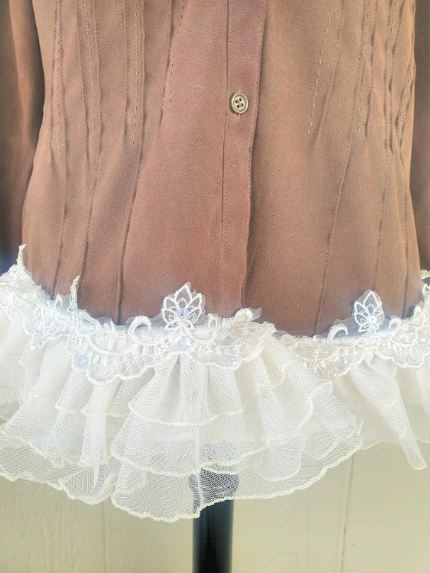 Boho Ruffle Tie Dye Top