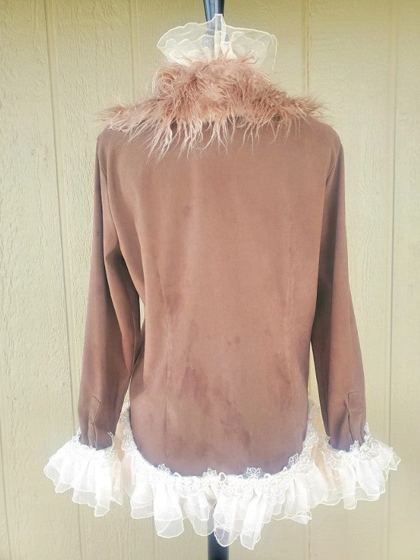 Boho Ruffle Tie Dye Top