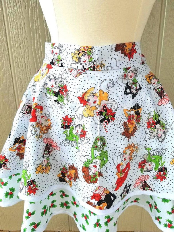Christmas Angel Vintage Half Apron