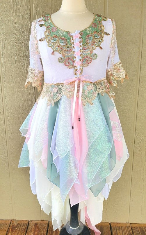 Whimsical Handkerchief High Lo Fairy Dress