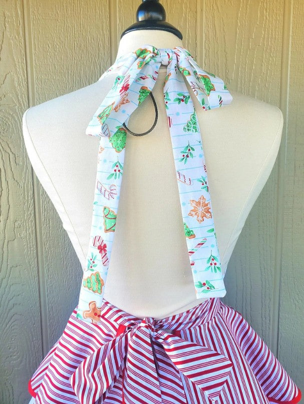 Peppermint Christmas Retro Apron