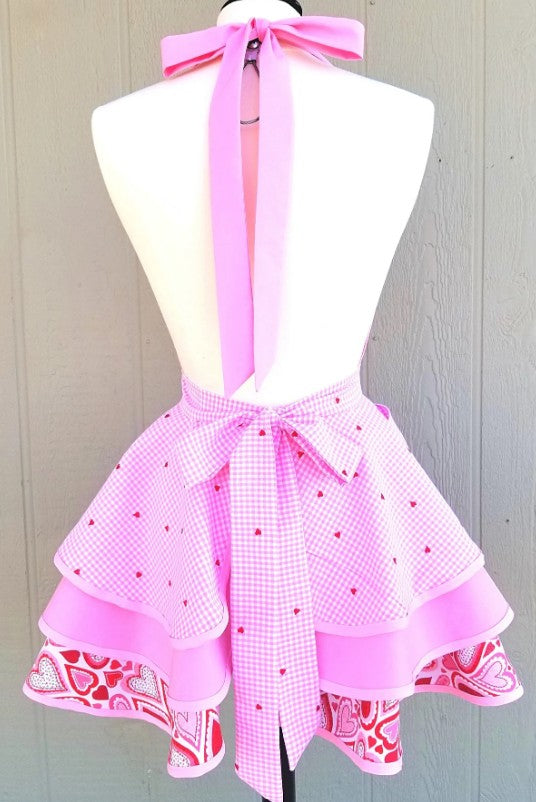 Pink Valentines Retro Apron