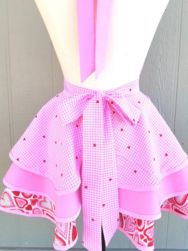 Pink Valentines Retro Apron