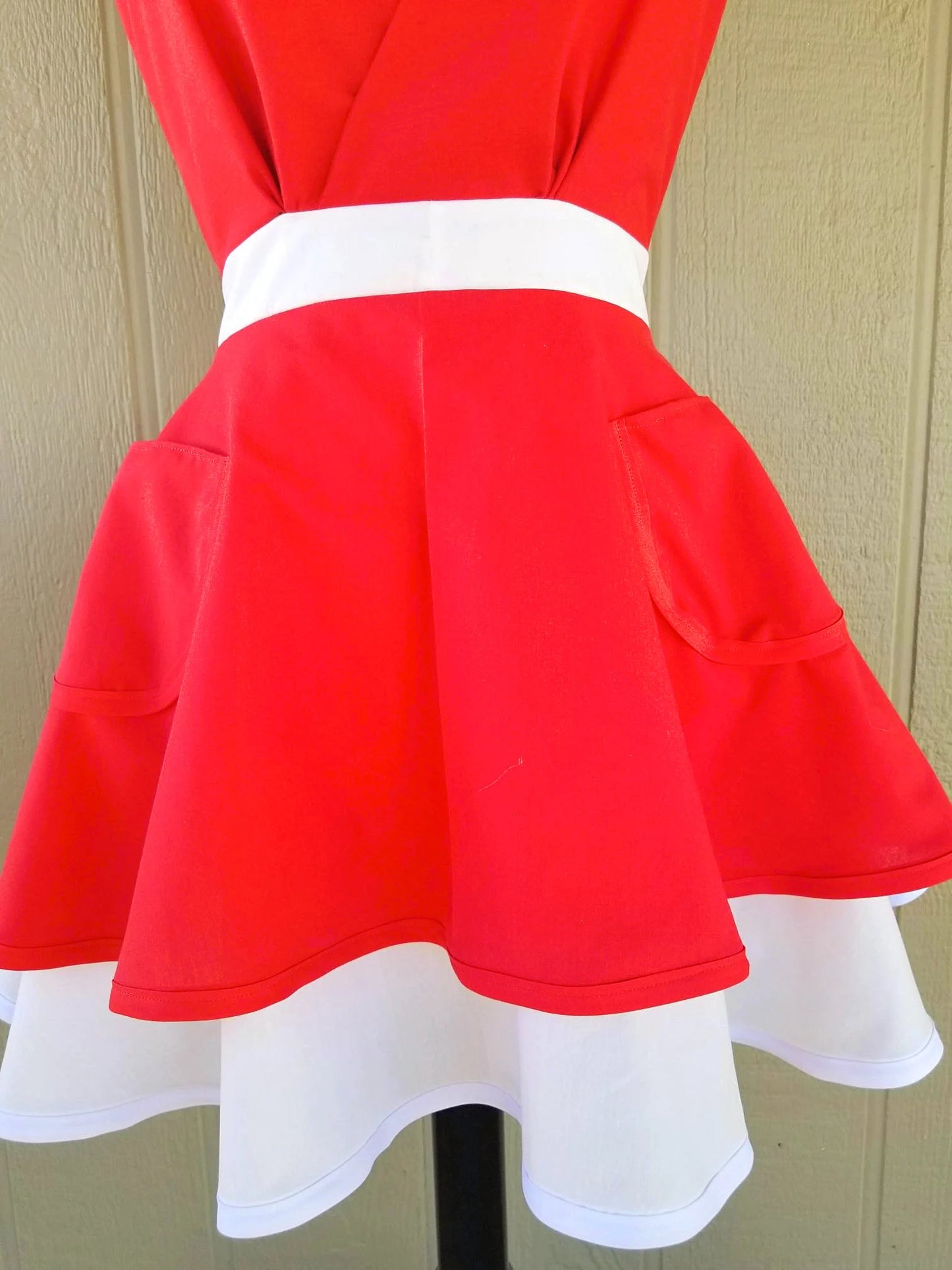 Classic Red White Retro Apron