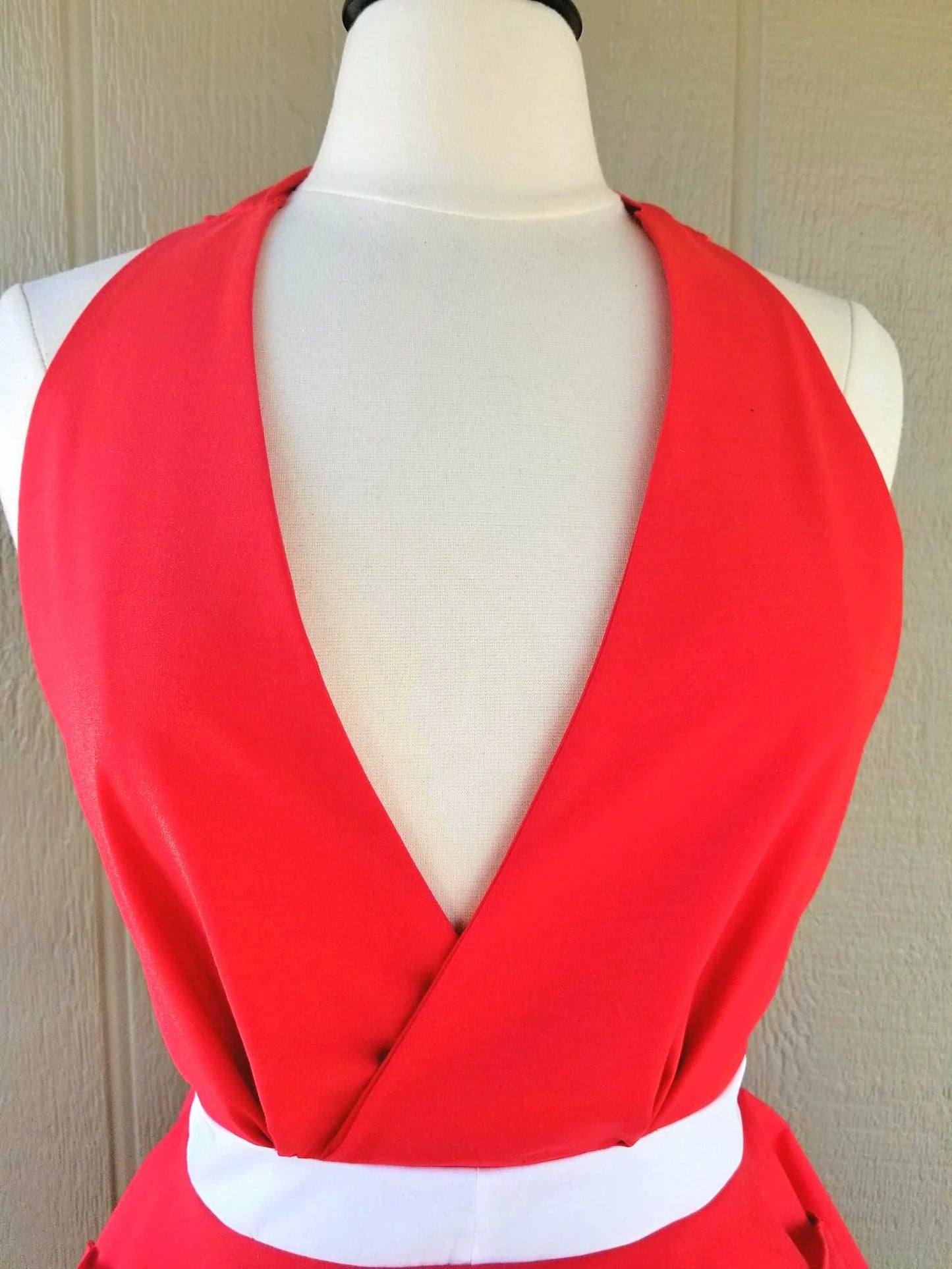 Classic Red White Retro Apron