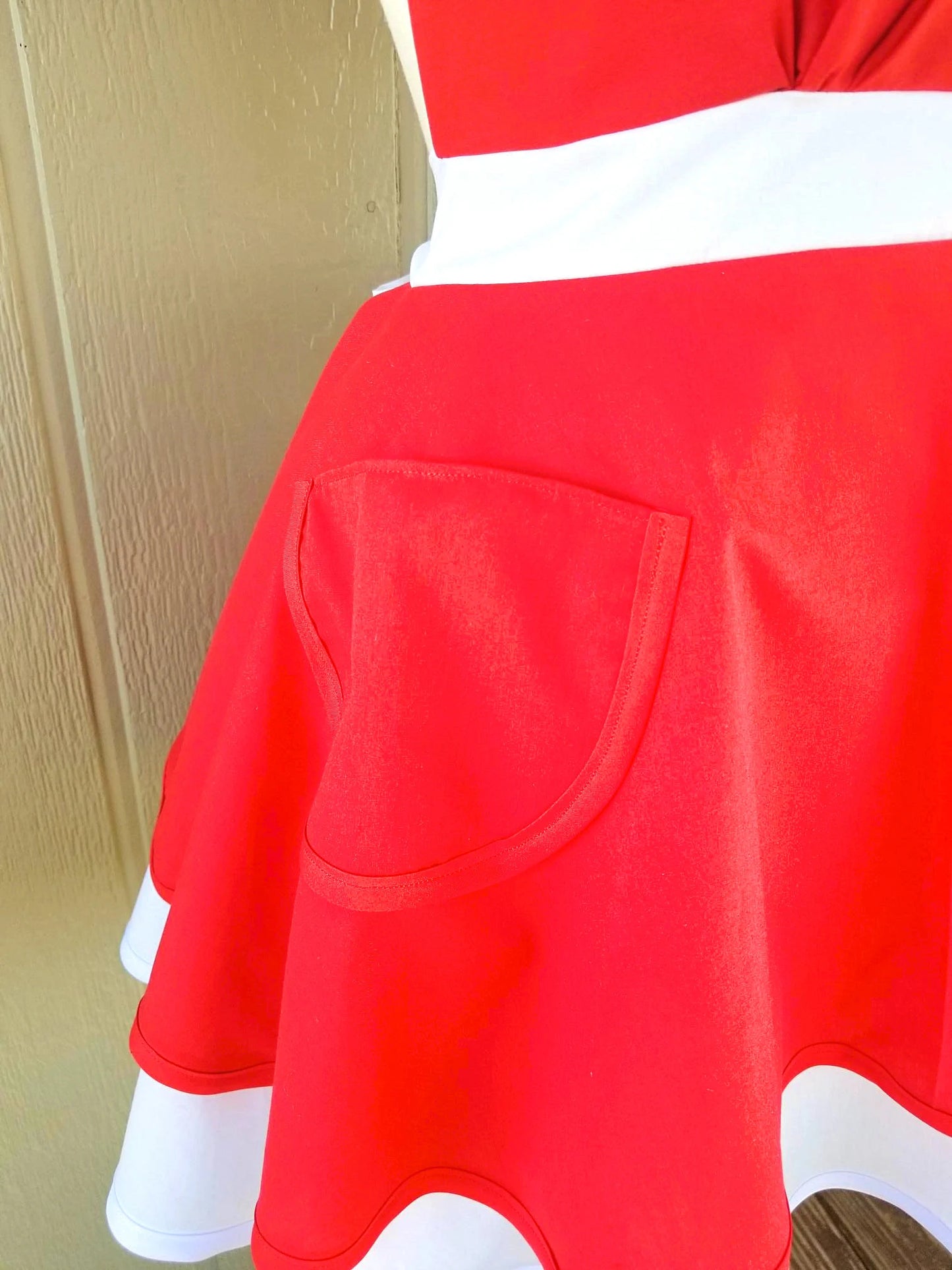 Classic Red White Retro Apron