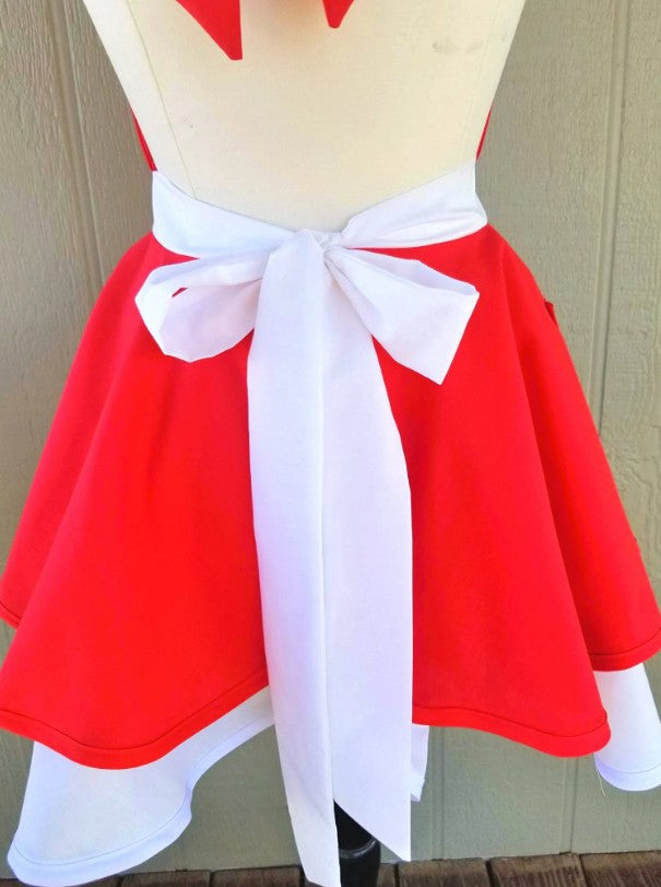 Classic Red White Retro Apron