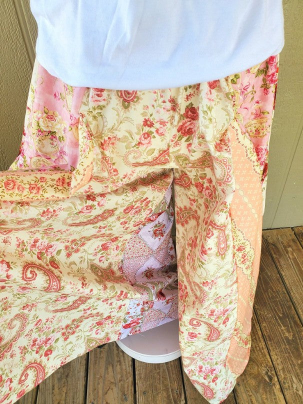 Shabby Chic Floral Palazzo Pants