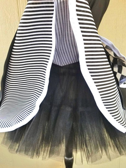 Black Check Retro Apron