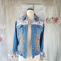 Embroidered Boho Rhinestone Jean Jacket