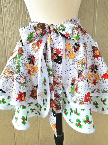 Christmas Angel Vintage Half Apron