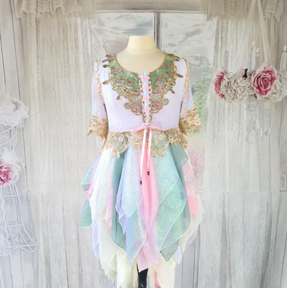 Whimsical Handkerchief High Lo Fairy Dress