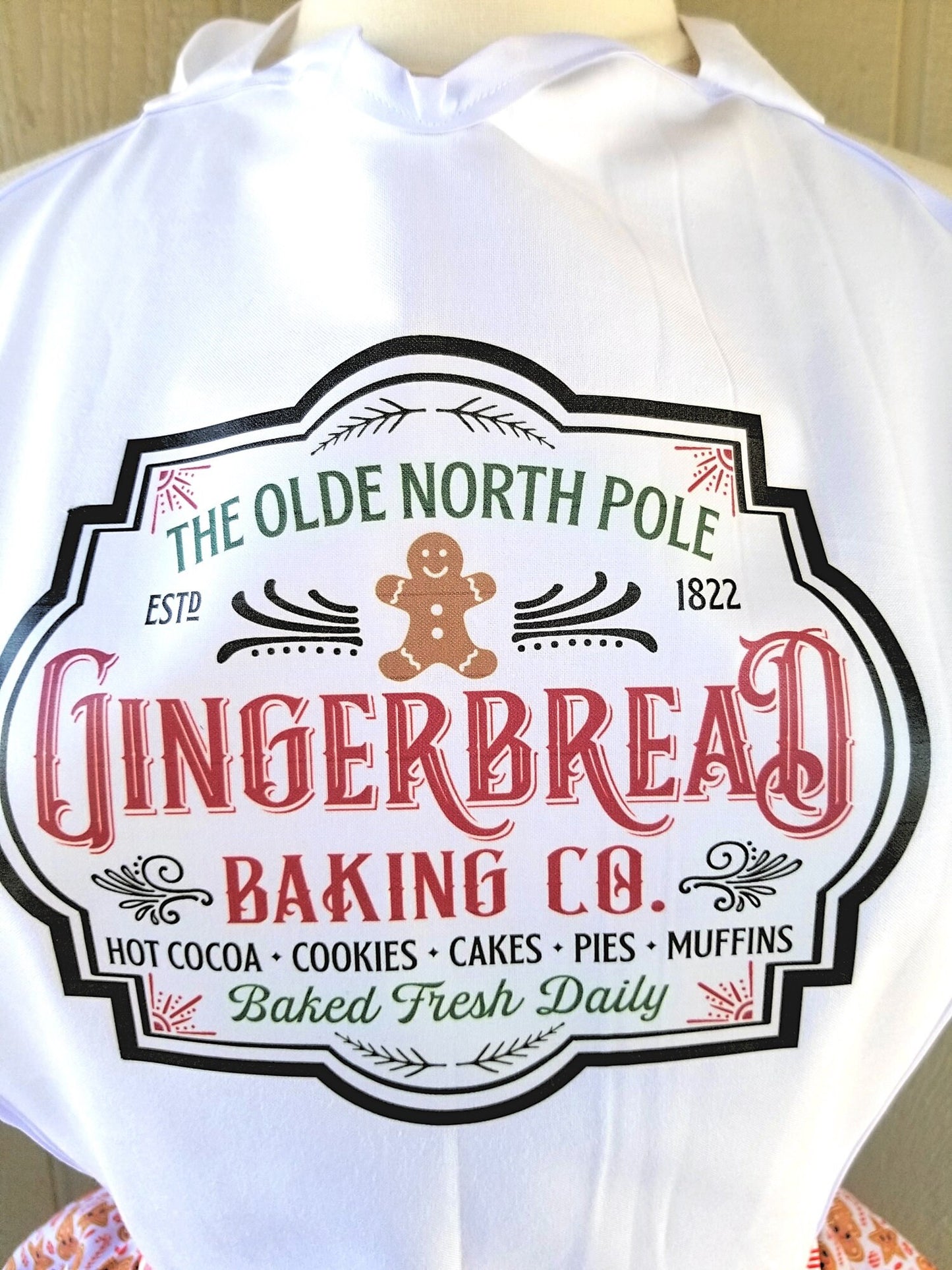 Holiday Gingerbread Retro Apron