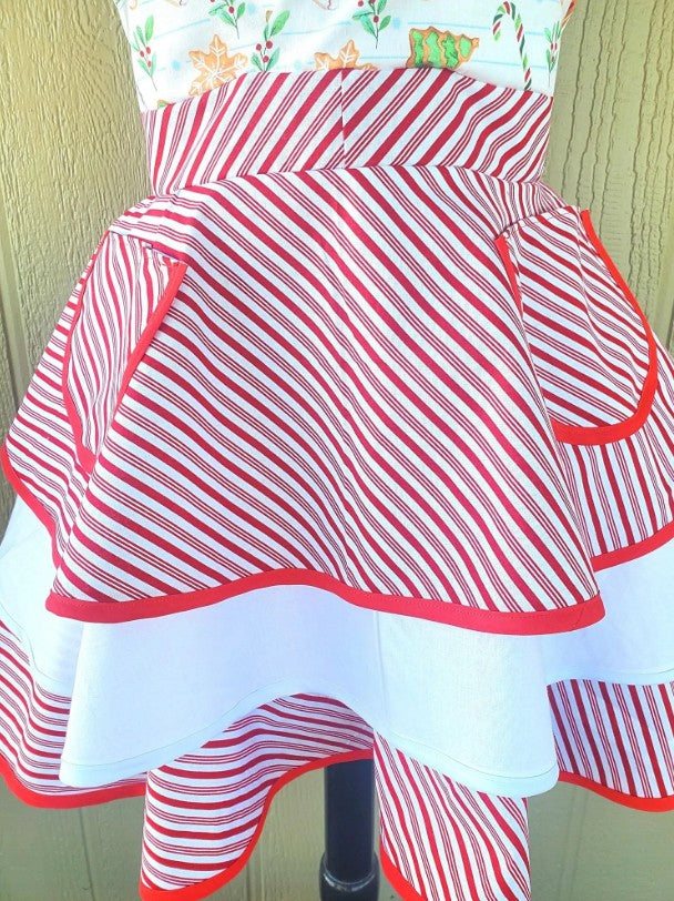 Peppermint Christmas Retro Apron
