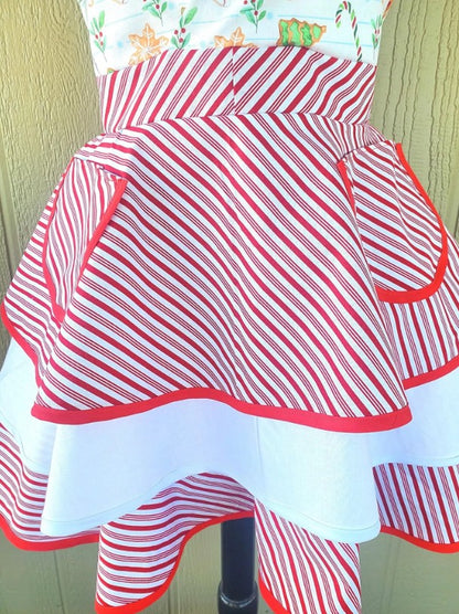 Peppermint Christmas Retro Apron