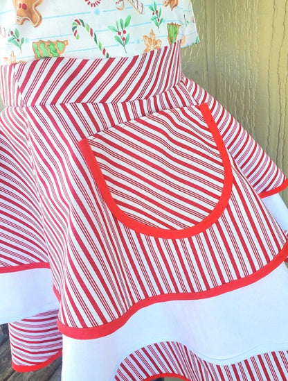 Peppermint Christmas Retro Apron