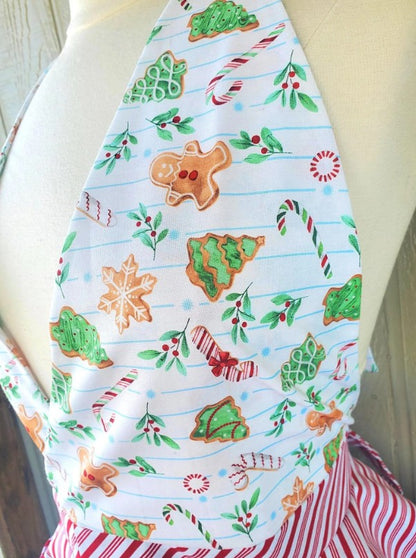 Peppermint Christmas Retro Apron