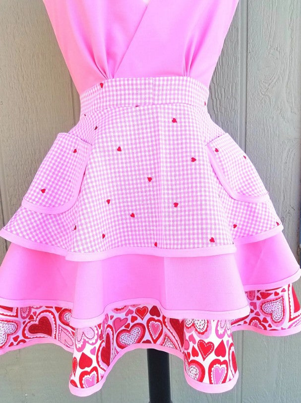 Pink Valentines Retro Apron