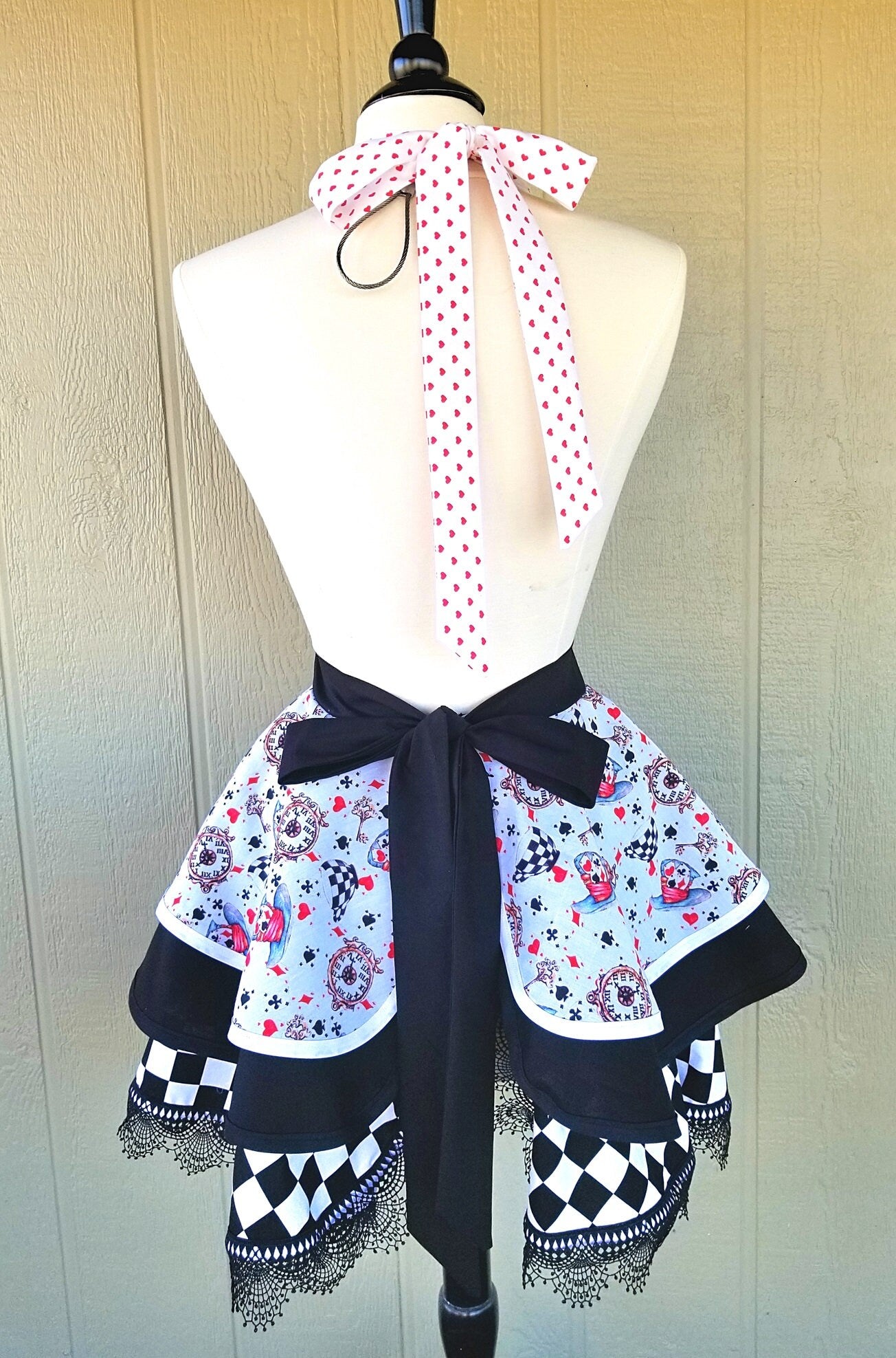 Red Queen Wonderland Inspired Retro Apron