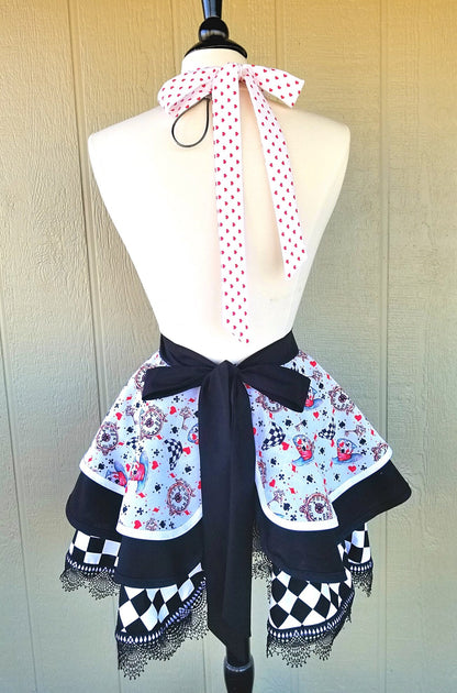 Red Queen Wonderland Inspired Retro Apron