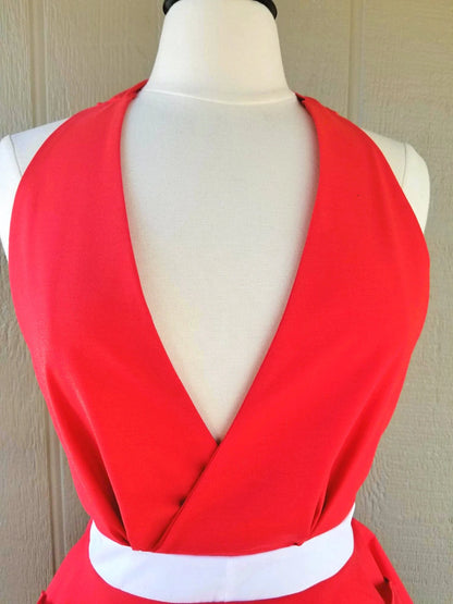 Classic Red White Retro Apron