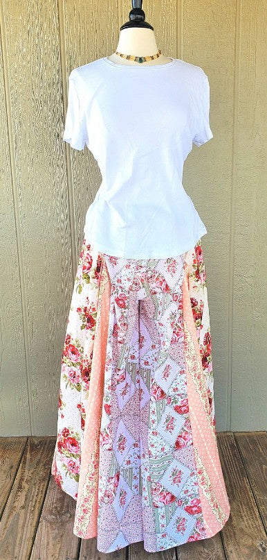 Shabby Chic Floral Palazzo Pants
