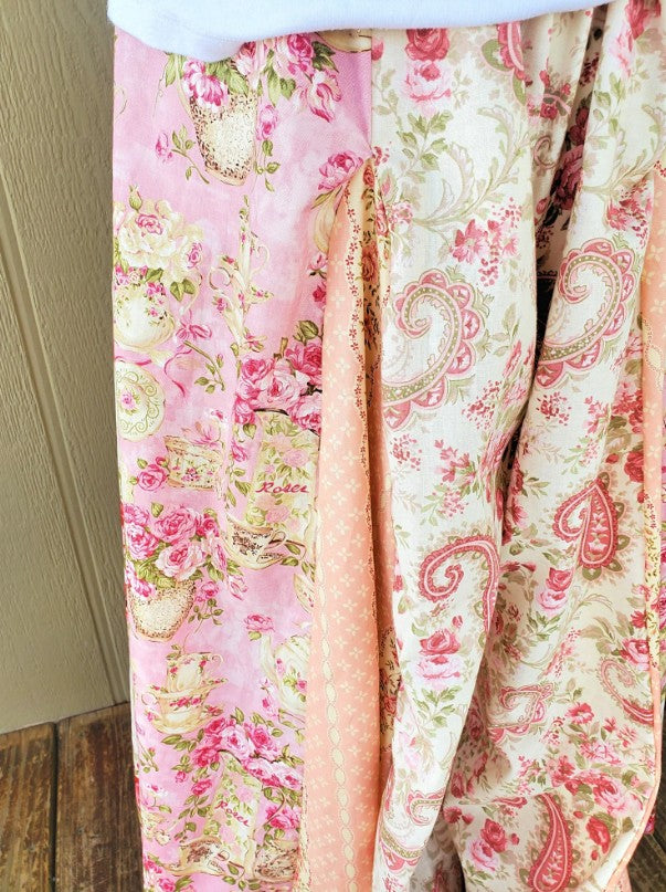 Shabby Chic Floral Palazzo Pants