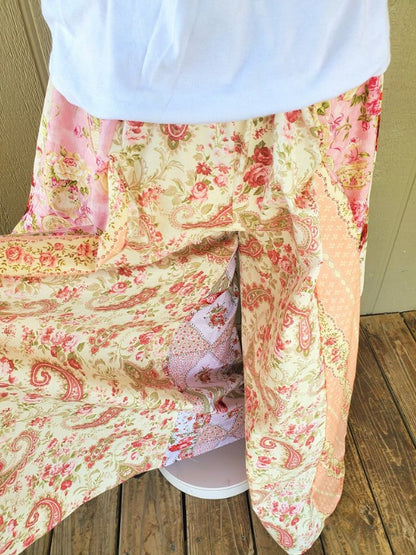 Shabby Chic Floral Palazzo Pants
